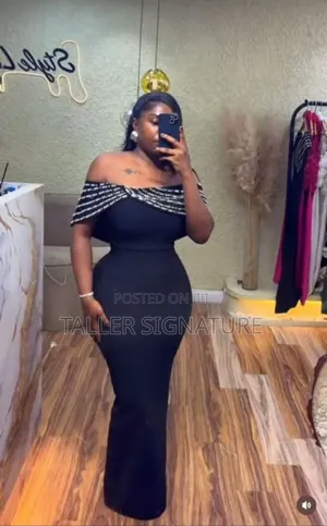 Photo - New in Classy Studded Cape Off- Shoulder Bandage Dress