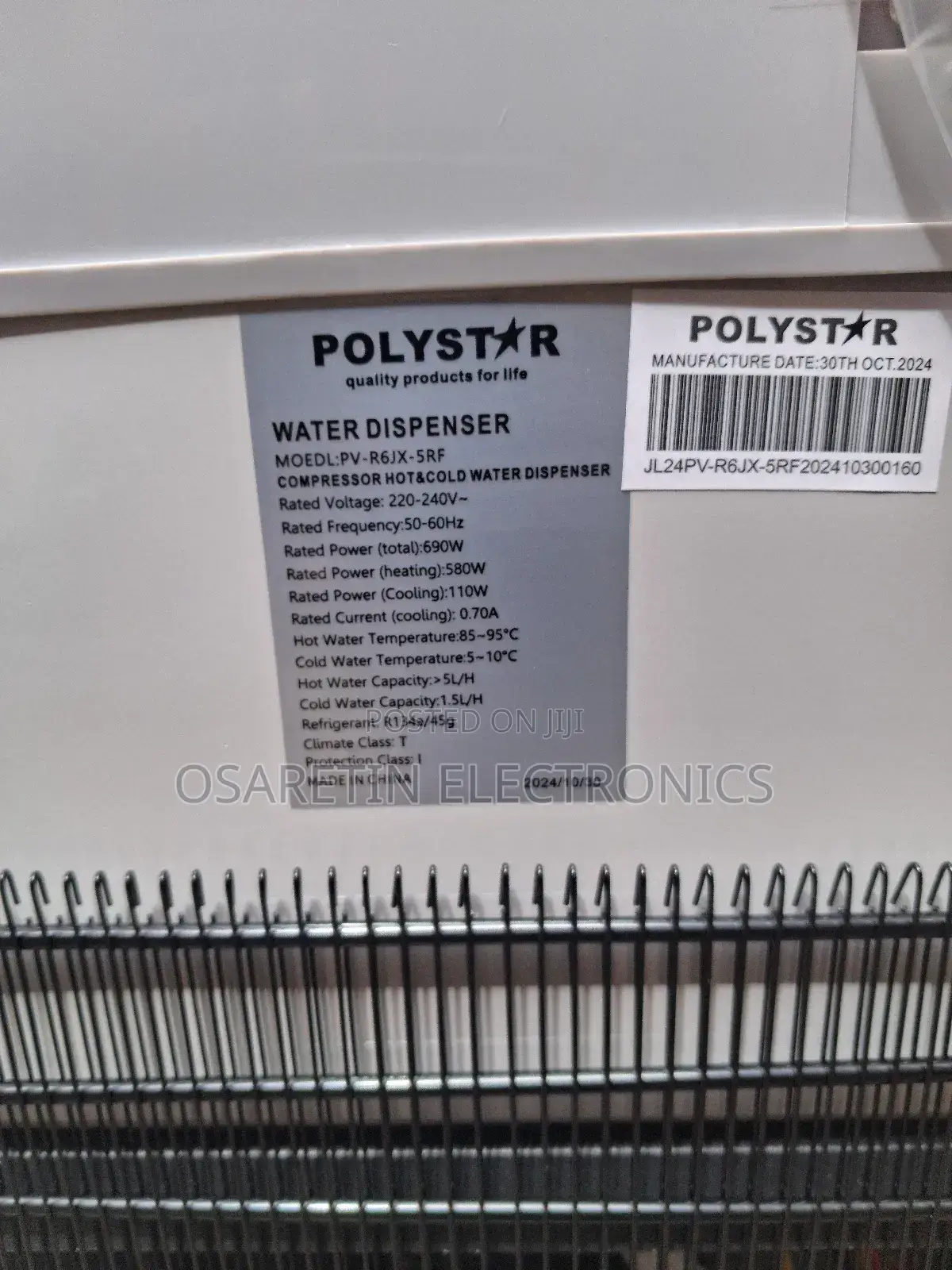 Polystar Water Dispenser With Mini Refrigerator