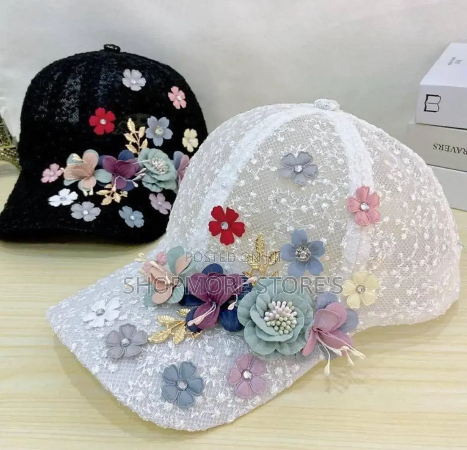 Rose Designed Face Cap