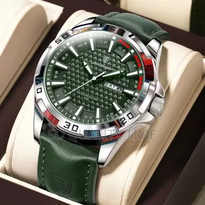 Poedagar Leather Watch With Sapphire Glass