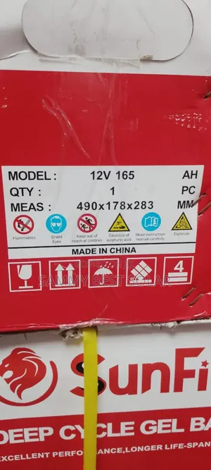 165ah-12v Sunfit Dry Cell Gel Battery Available