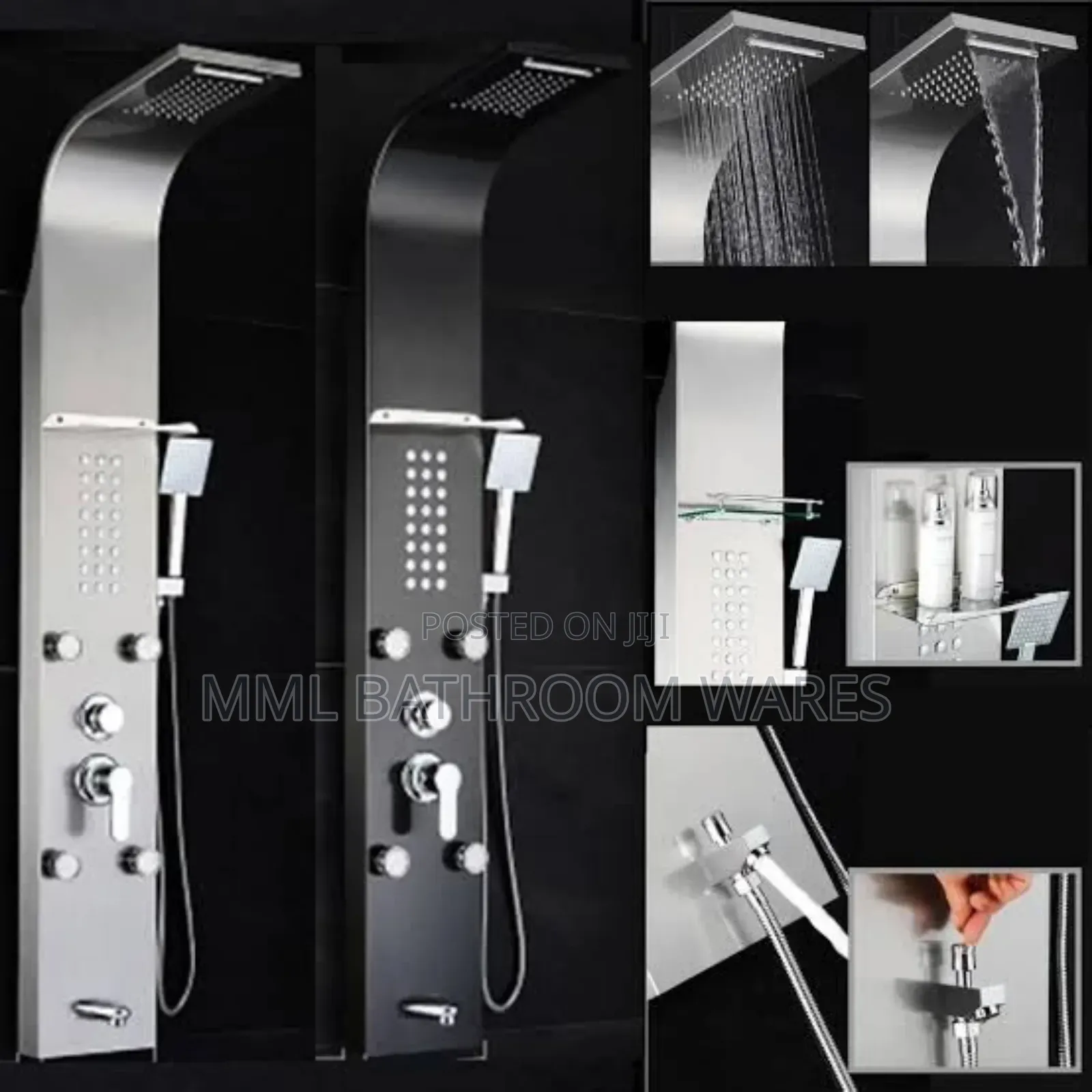Rainfall Panel Shower With Jets