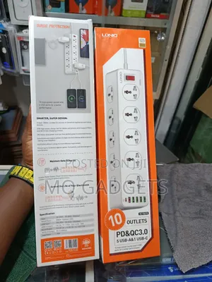 Lundio 10in 1 Power Socket With Surge Protection