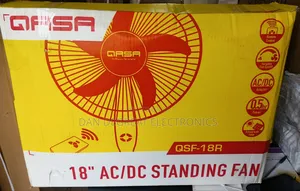 Qasa 18" Ac/Dc Rubber Blade Standing Fan