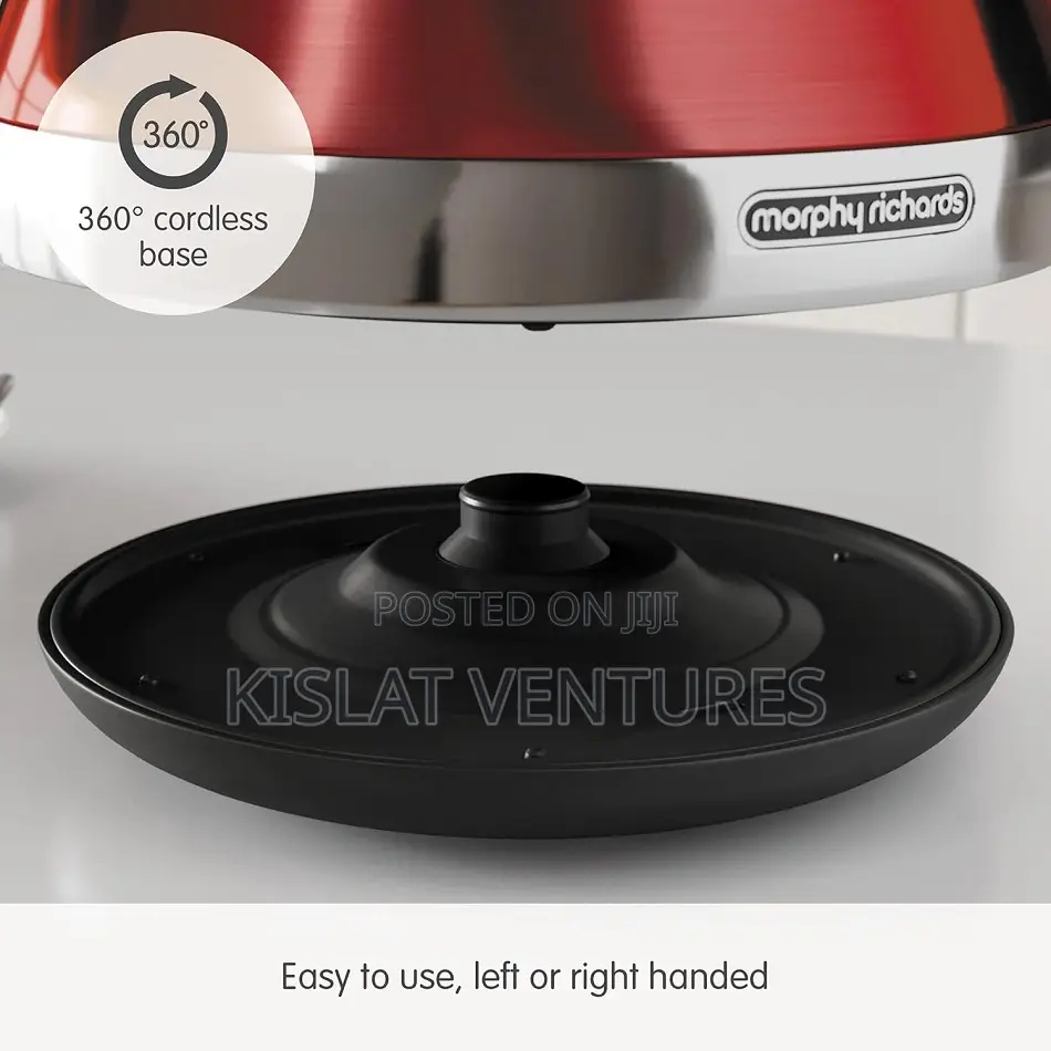 Morphy Richards Venture 1.5l Pyramid Kettle Red