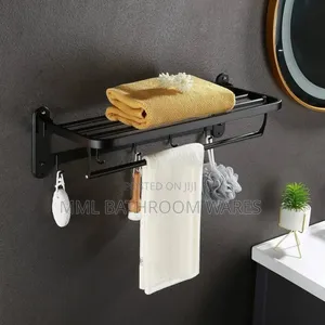 60cm Black Multiple Towel Racks With Hooks
