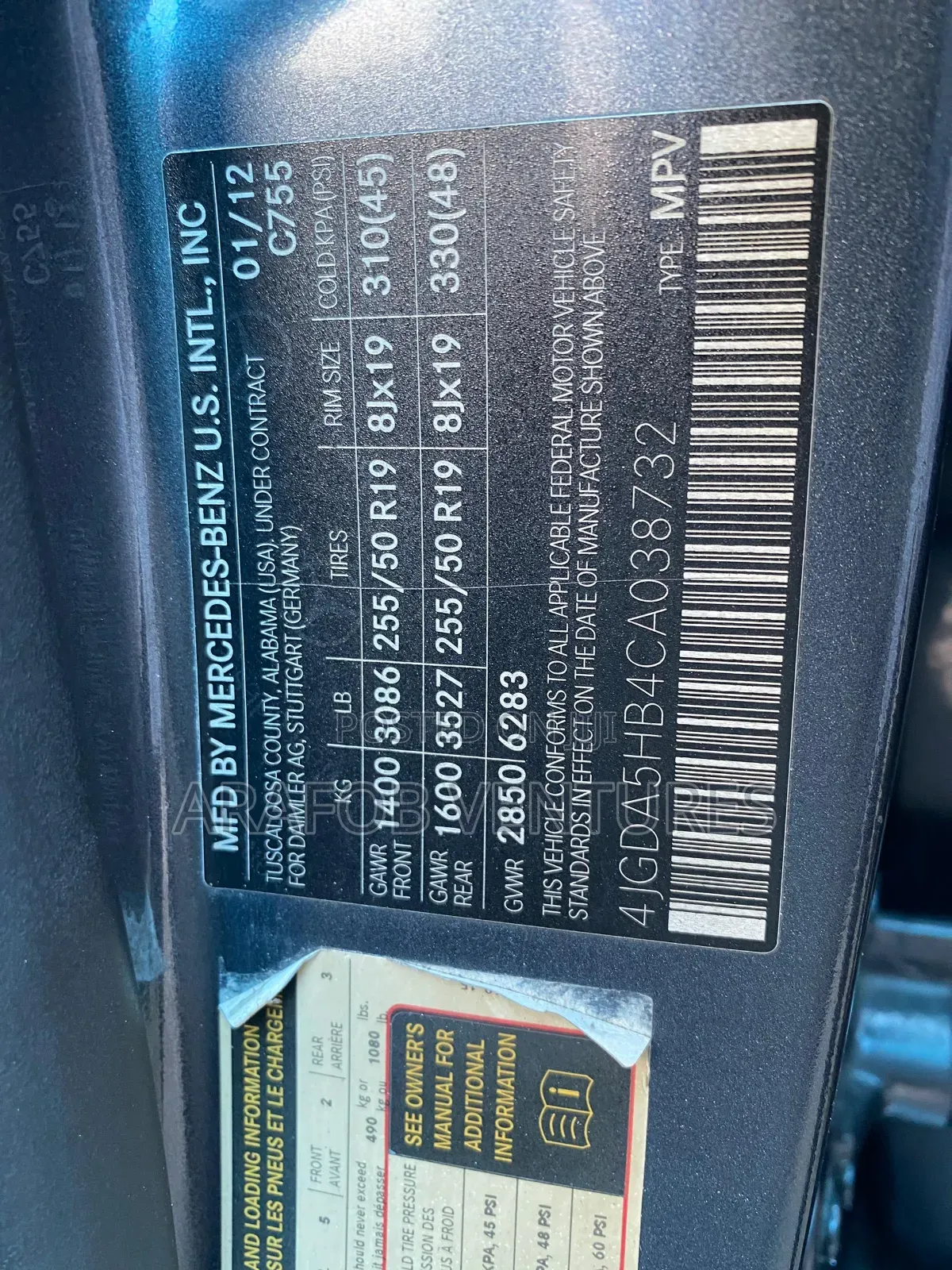 Mercedes-Benz M Class 2012 Gray