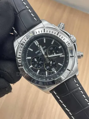 Breitling Leather Chronography Wristwatch