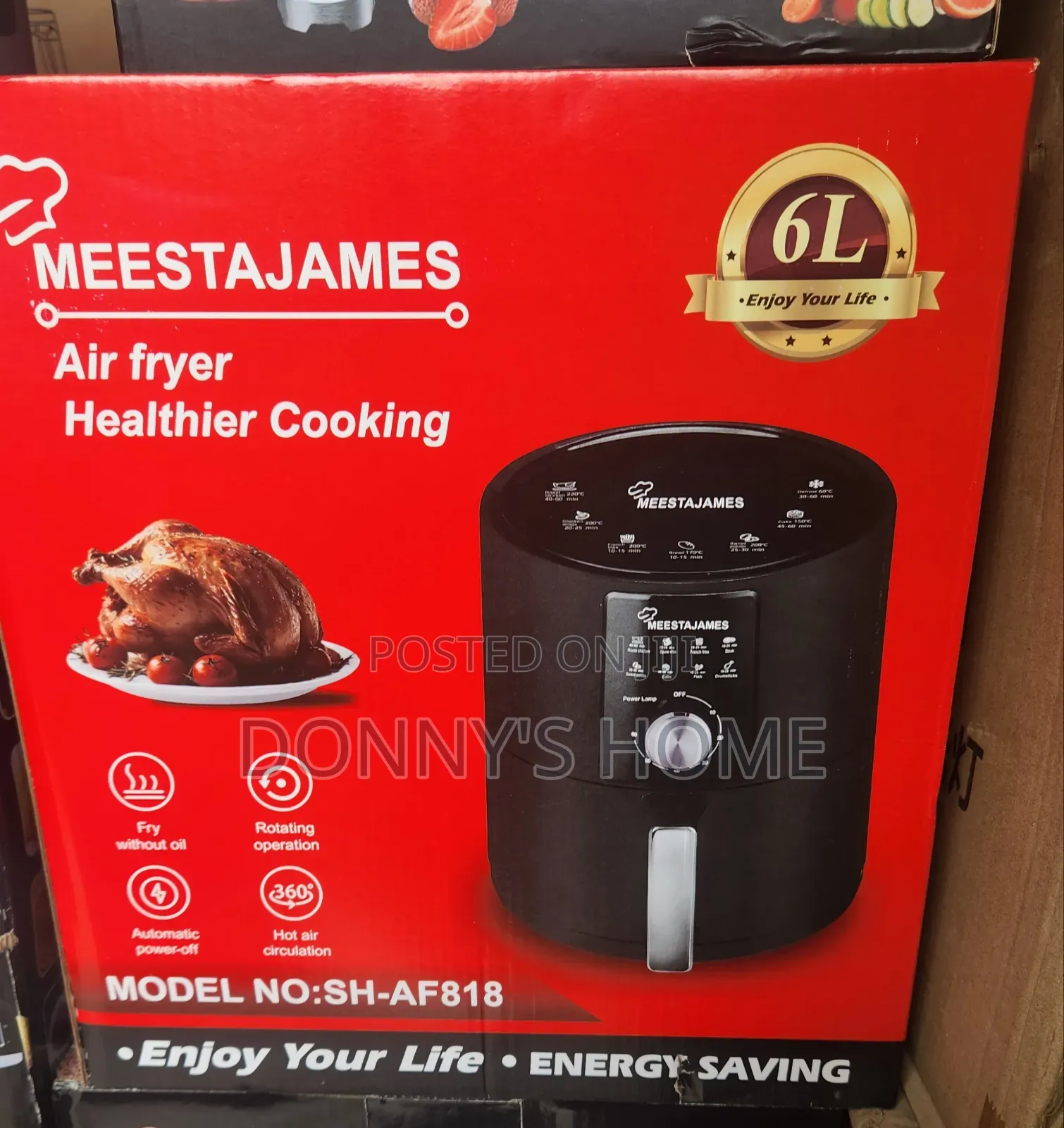 Meestajames 6l Modern Air Fryer Mh
