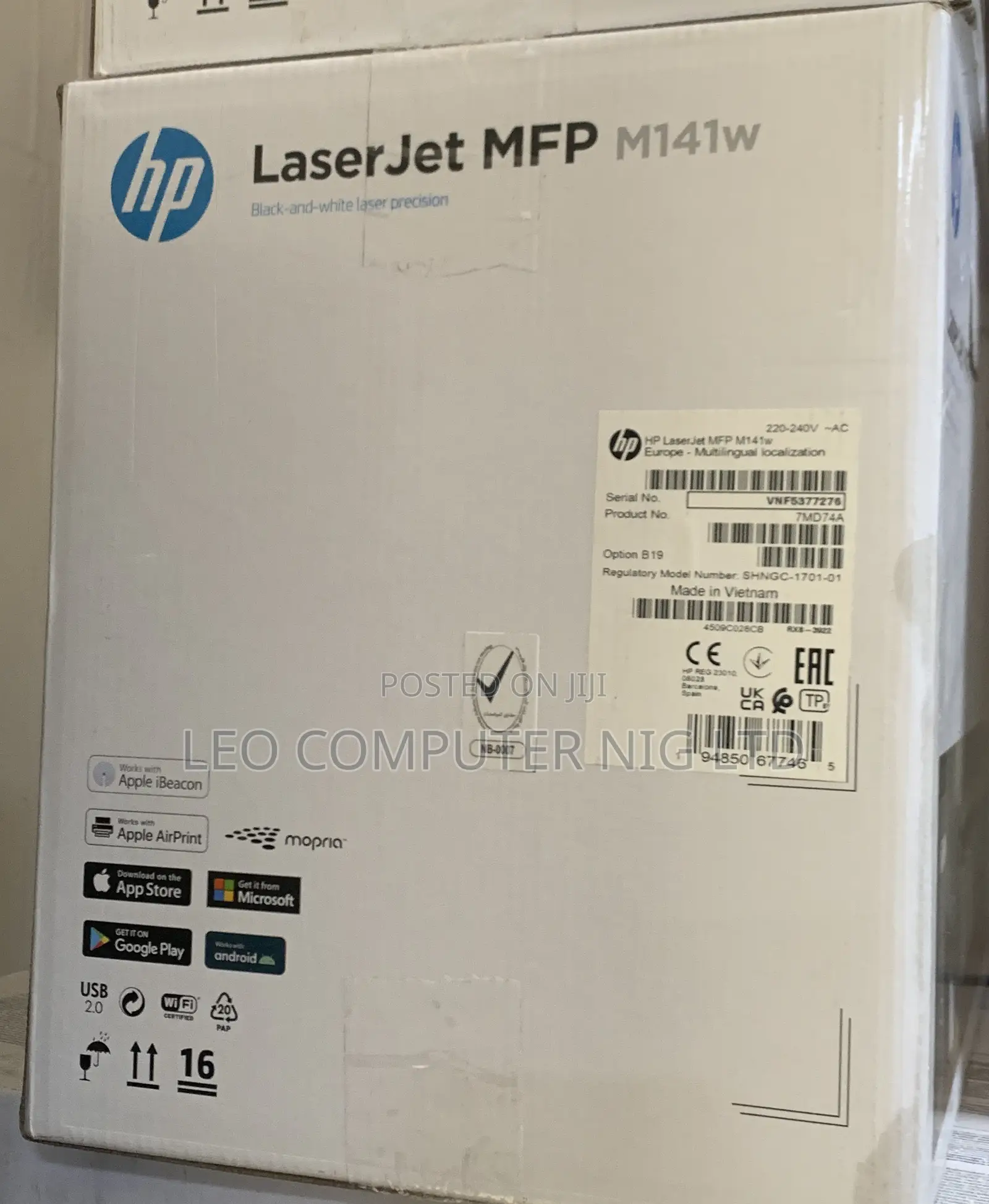 Hp Laserjet MFP M141w Printer (7md74a)