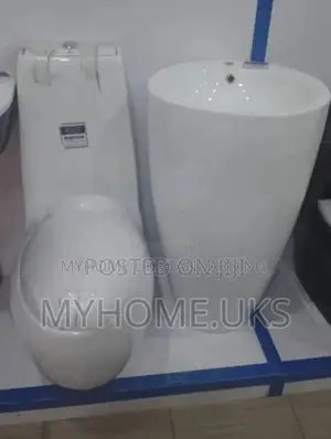 Master Toilet Seat With Wash Hand Basin Egg  Shape