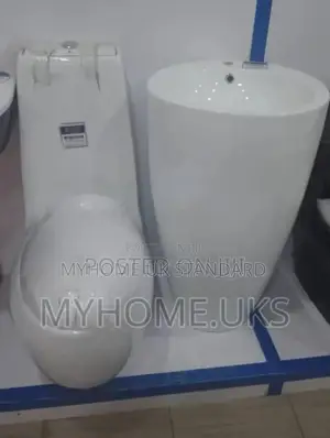 Master Toilet Seat With Wash Hand Basin Egg  Shape