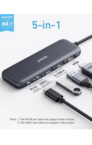 New Anker 332 USB C Hub, 5-in-1 Usbc to Hdmi Splitter With Display