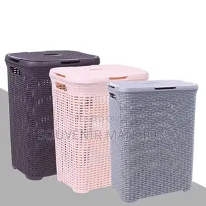 Portable Household Storage Basket With Cover
