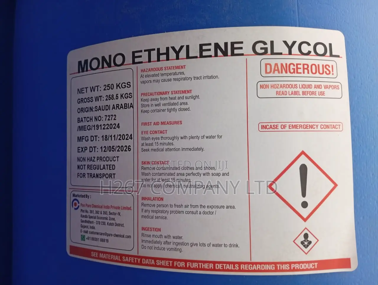 Mono Ethylene Glycol (Meg)