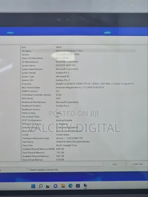 Laptop Microsoft Surface Pro 3 8GB Intel Core i5 SSD 256GB