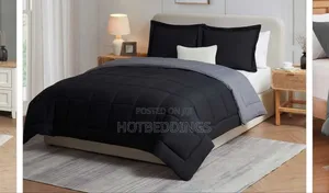 Cotton Blue Duvet, Bedsheet And 4 Pillow Cases