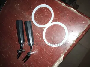 2 Black Ice Cream Handles With Metal Prongs