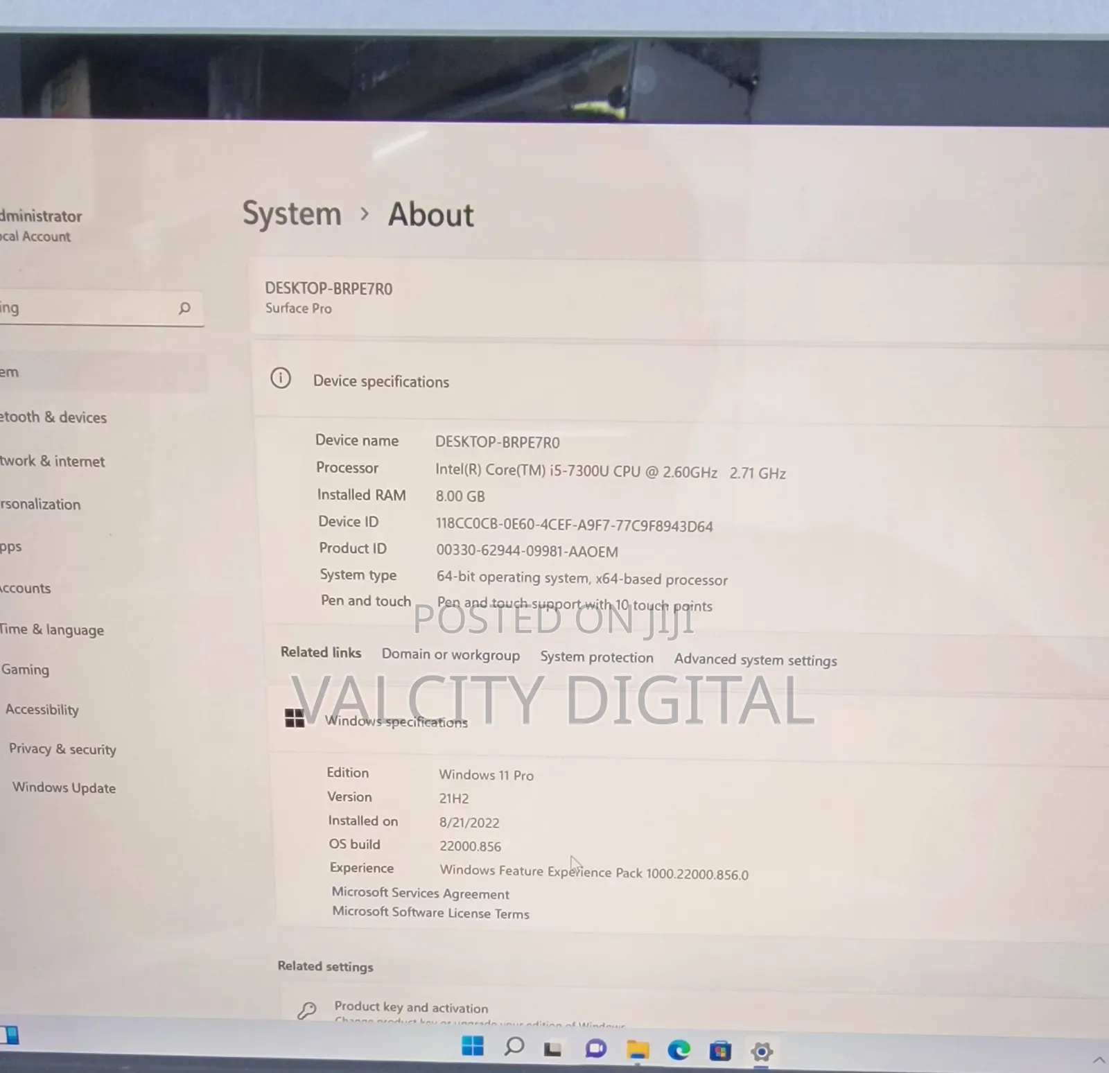 Laptop Microsoft Surface Pro 4 8GB Intel Core i5 SSD 256GB