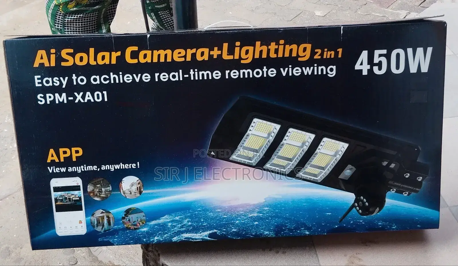 450watts Ai Solar Camera Lighting System With Remote Control