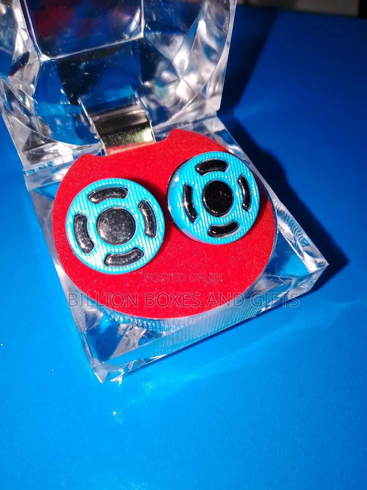 Premium Cuff Links, Blue Accent