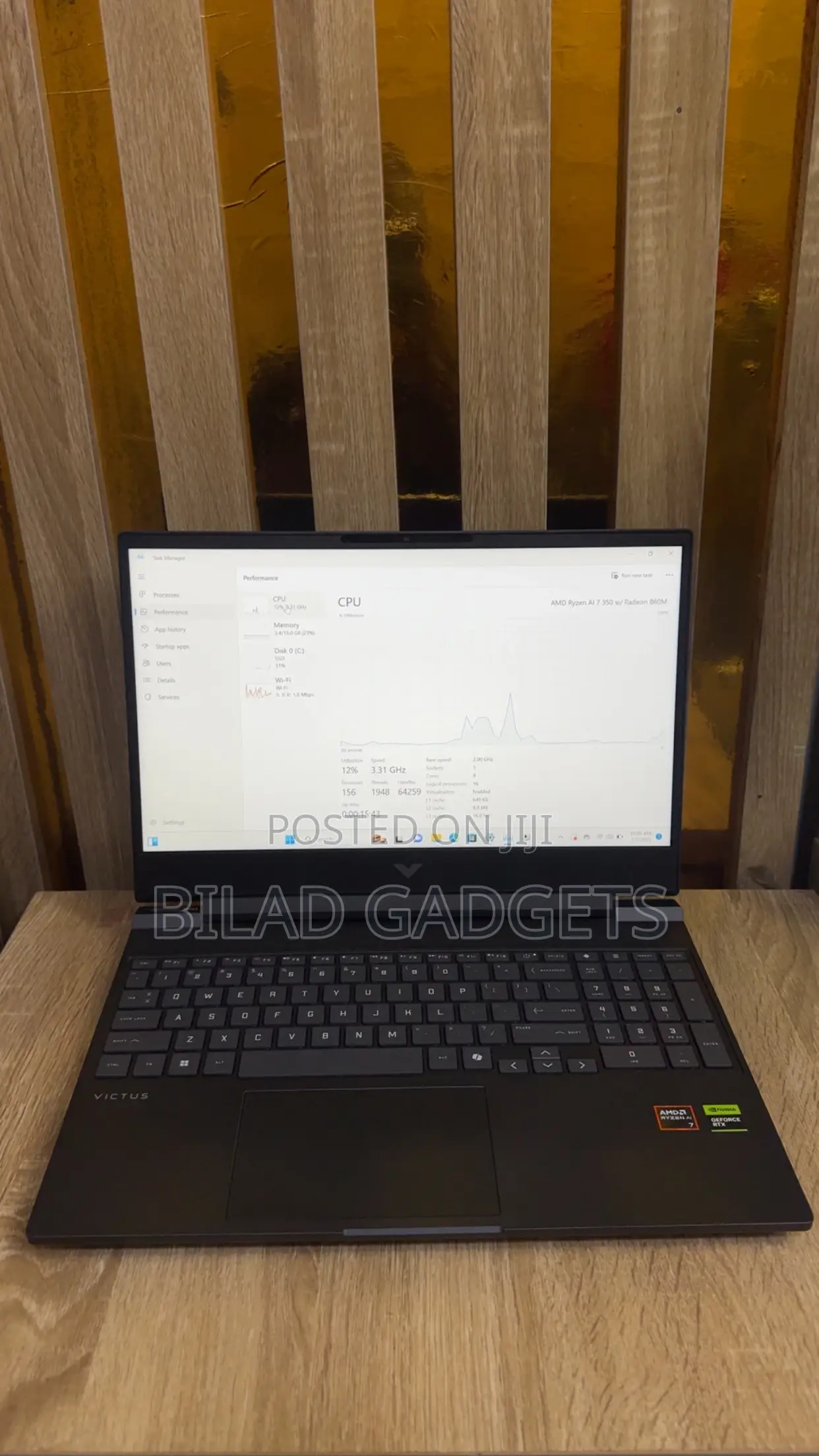 Laptop HP Victus 15 16GB AMD Ryzen 7 SSD 1T