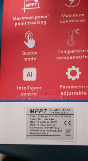 40ah/12v MPPT Solar Charger Controller Available Now.
