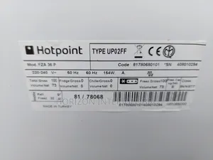 Future Hotpoint Frost Free Upright Freezer