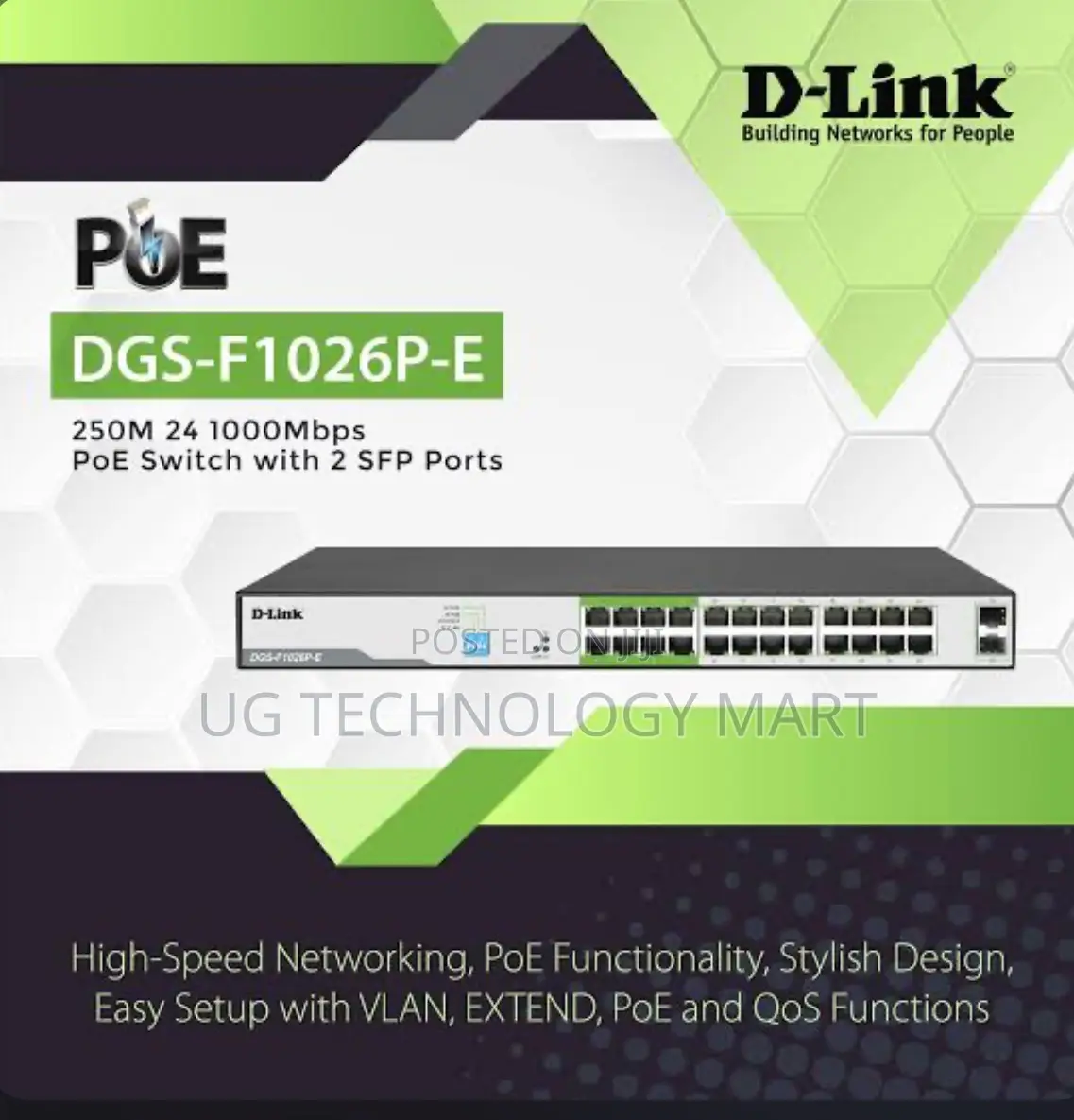 Dlink 24 Ports Gigabit Poe Switch DGS-F1026p-E