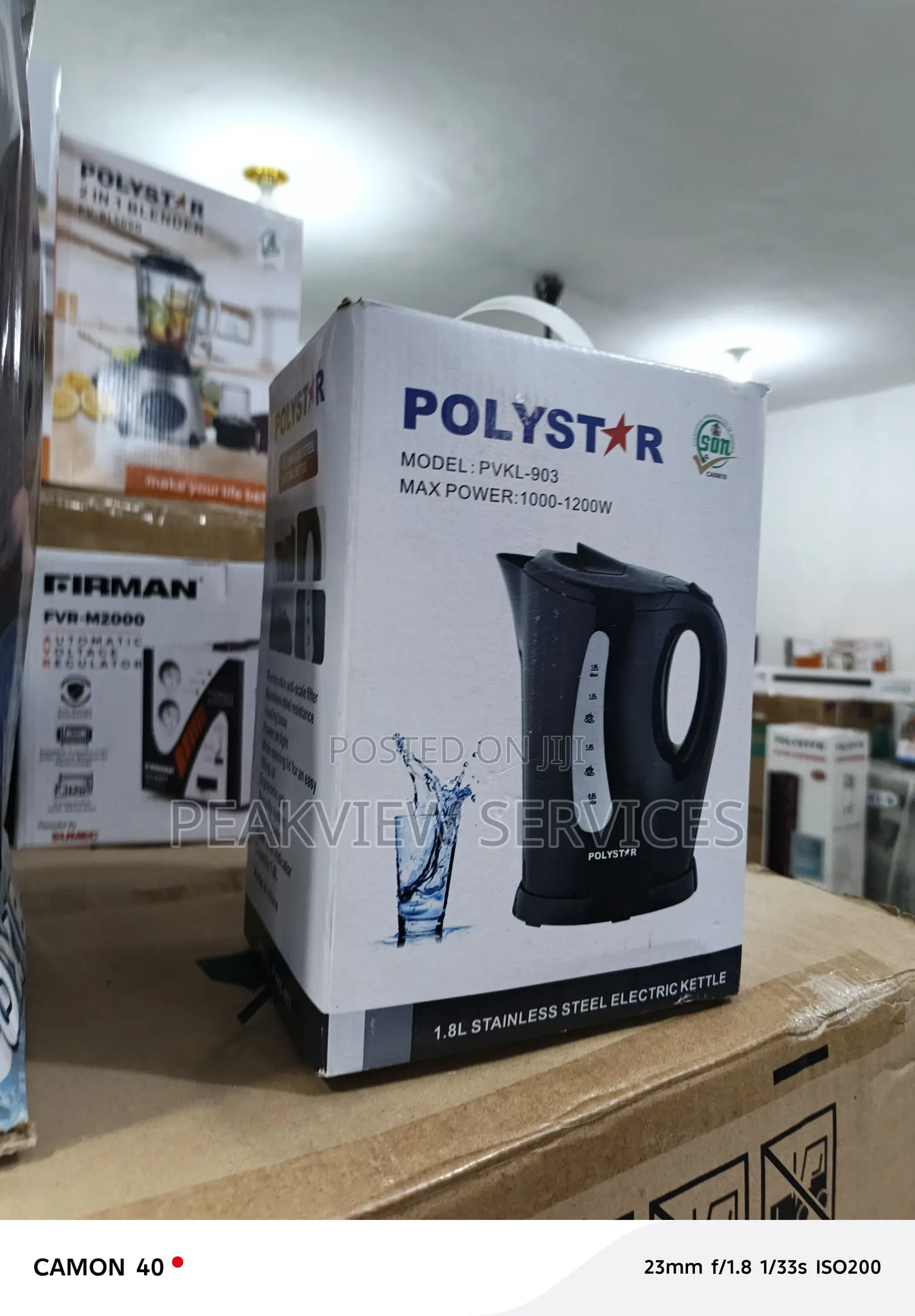 Polystar Kettle PVKL-903 –Fast Boiling for Busy Mornings