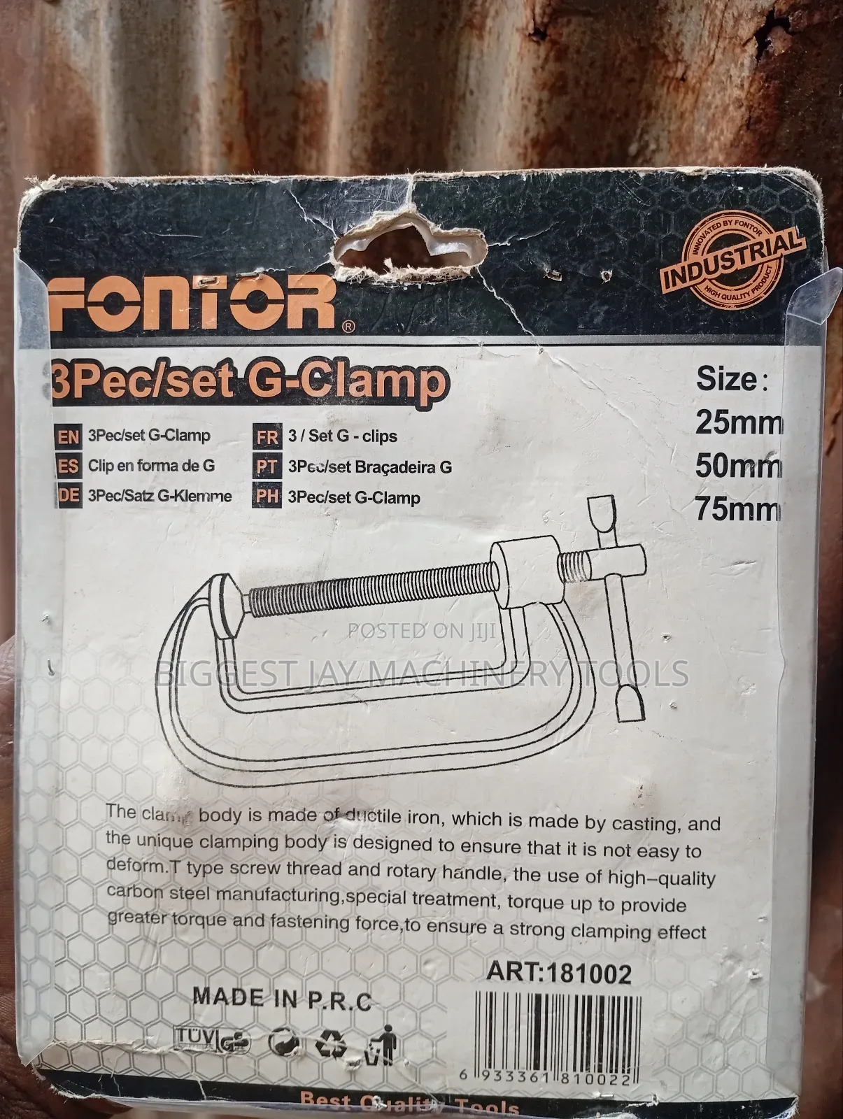 G-Clamp 3pcs Fontor