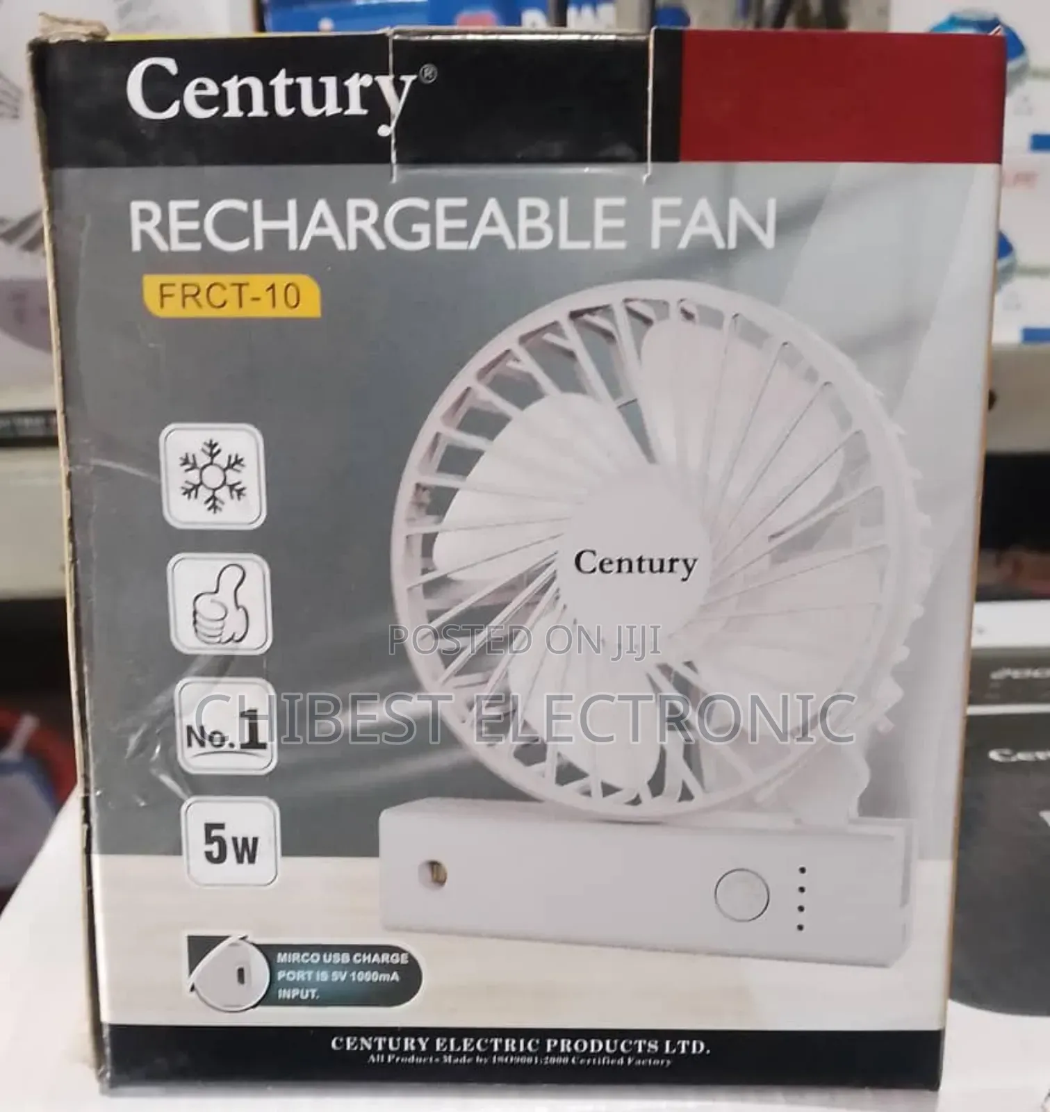 Century Rechargeable Fan.
