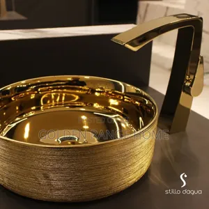 Gold Colour Luxury Design Wash Hands Basin