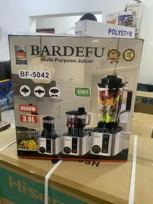 Bardefu Bf‐5042 Food Processor Blender– 6‐In‐1, 3 L Capacity
