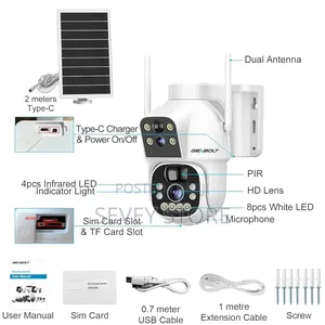 Dual Lens Spotlight CCTV System With Sim Card