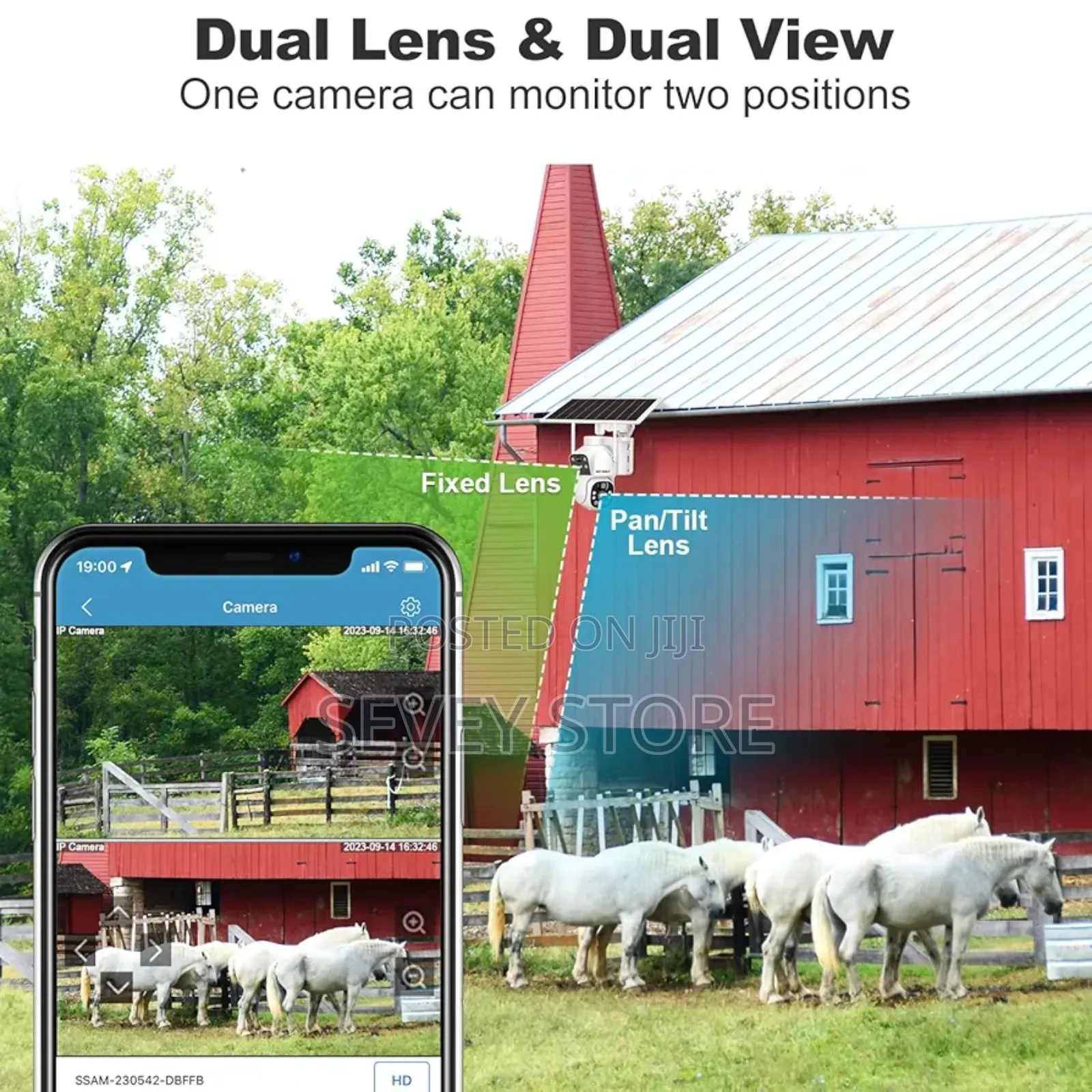 Dual Lens Spotlight CCTV System With Sim Card