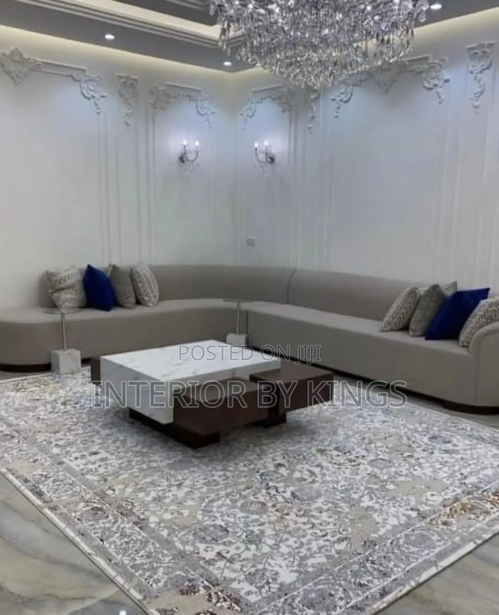 U-Shaped Custom Made Sofa + Table Can Come in Colors