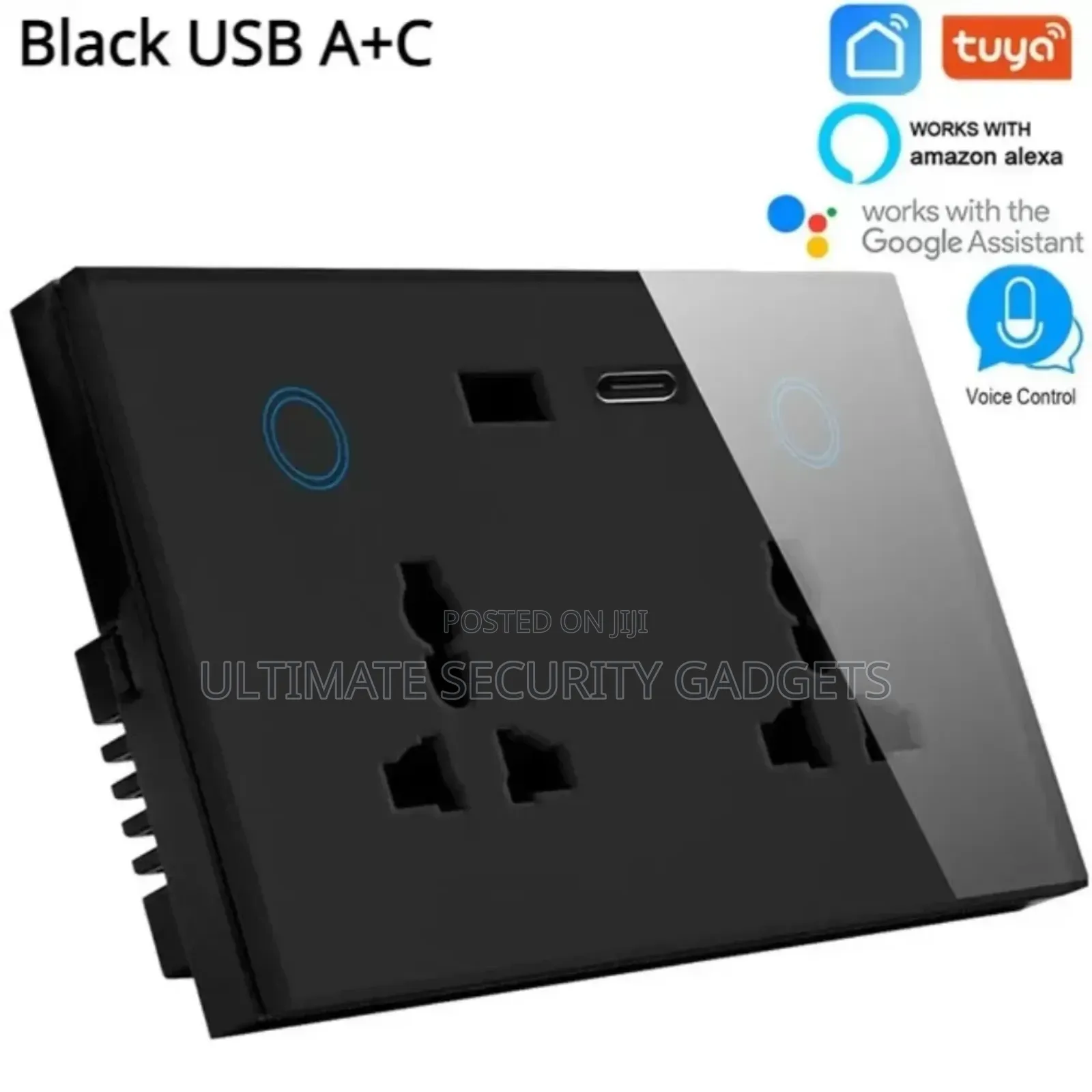 16a Tuya Smart Double Socket With Usb Type C