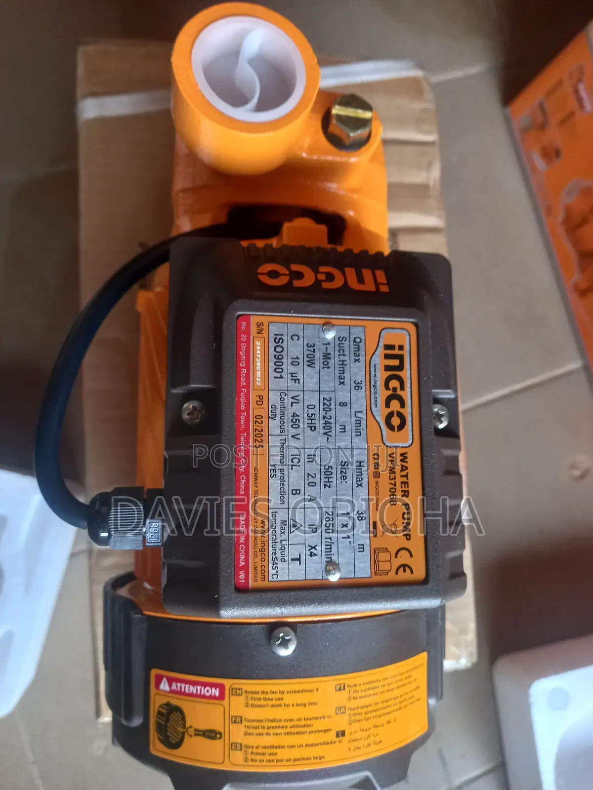 0.5hp Ingco Surface Pump