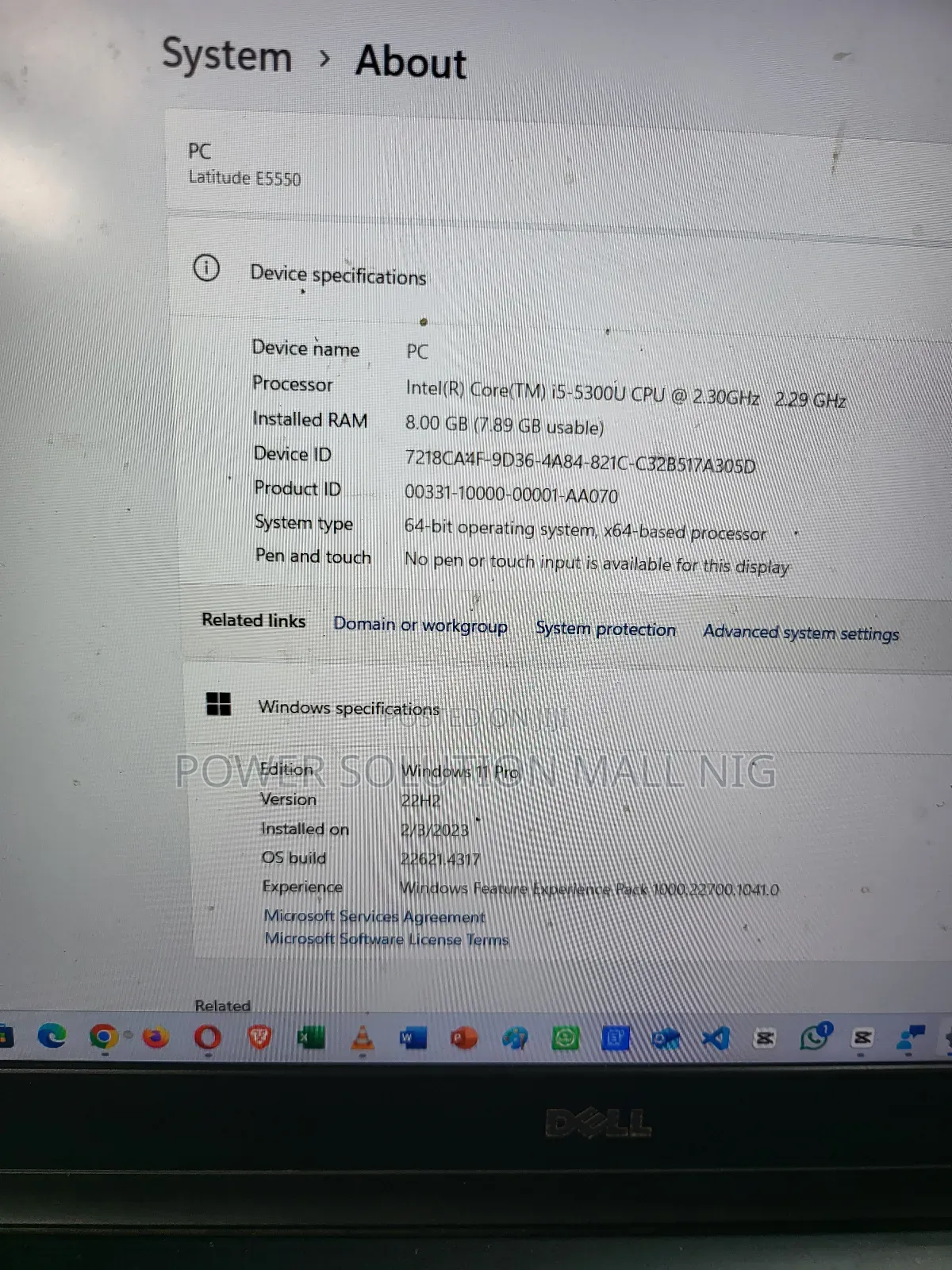 Laptop Dell Latitude E5550 8GB Intel Core i5 SSD 256GB