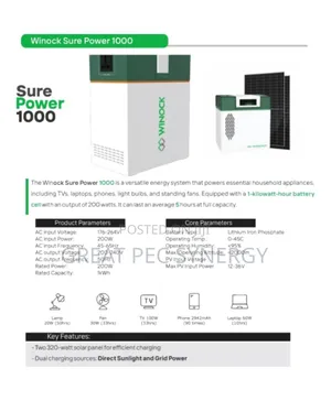 Winock Surepower 1000 Power Station With 1 Solar Panel 320w