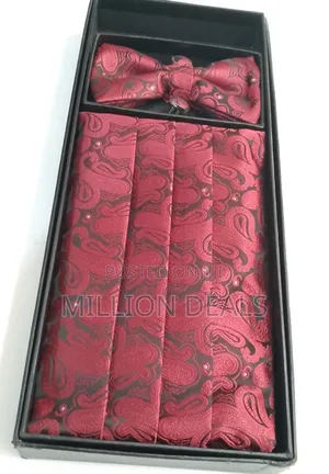 3 in 1 Cummerbund Set With Bow Tie