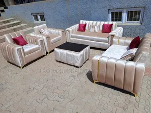 Quality Couch of 7 Seaters Sofa Chairs and Glass Table. Sa02