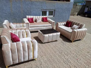 Quality Couch of 7 Seaters Sofa Chairs and Glass Table. Sa11