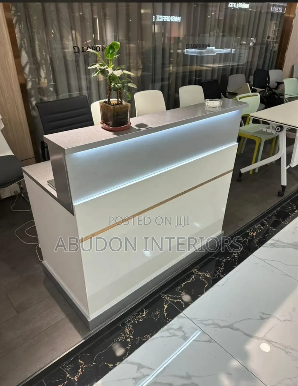 Imported Marble Type Receptionist Table