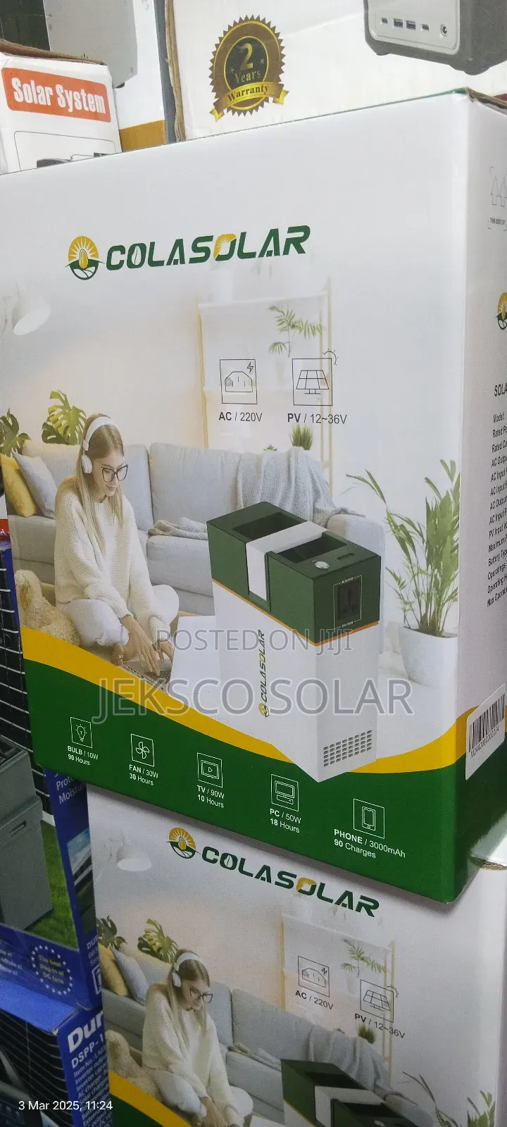 Colasolar Cola1000, 1kwh, Solar Generator With Panel