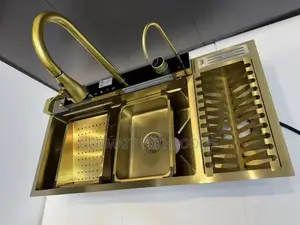 100cm Gold Piano Kitchen Sink Bowl