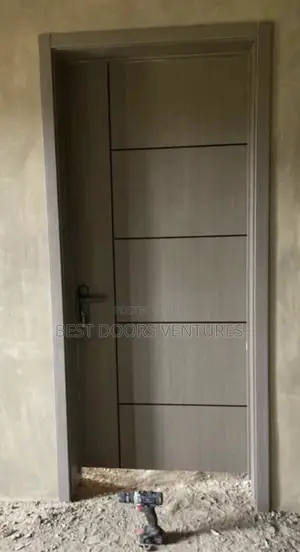 Wooden Room Door Gray Series 01