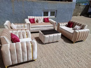 Quality Couch of 7 Seaters Sofa Chairs and Glass Table. Sa13