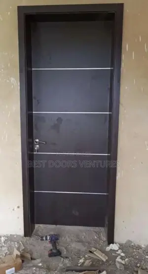 Flush Door Wooden Room Size Brown Series 08